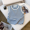 2026 Summer New Style Striped Sleeveless Vest T-Shirt